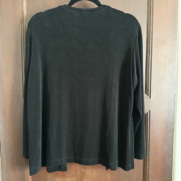 CHICO's TRAVELERS | Black Open Front Travel Cardigan Wrinkle free | Extra Large - Picture 2 of 4